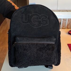 UGG Black Suede/wool Backpack-new with tags and dust bag